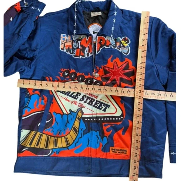 BRAND X Memphis Varsity Jacket XL | Raise Hell Break Rules Graphic Streetwear - Picture 8 of 9